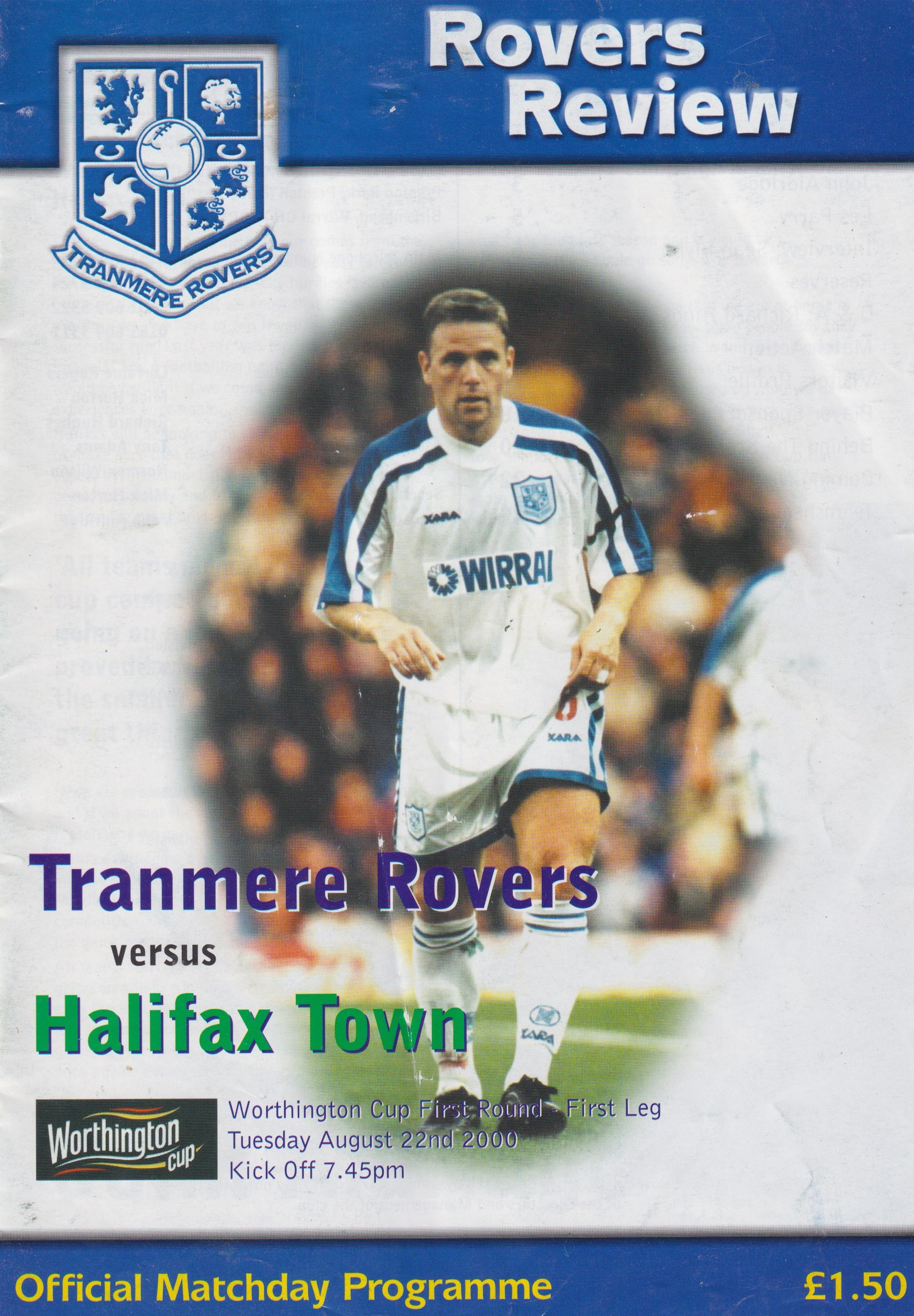 Tranmere Rovers v Halifax Town match programme